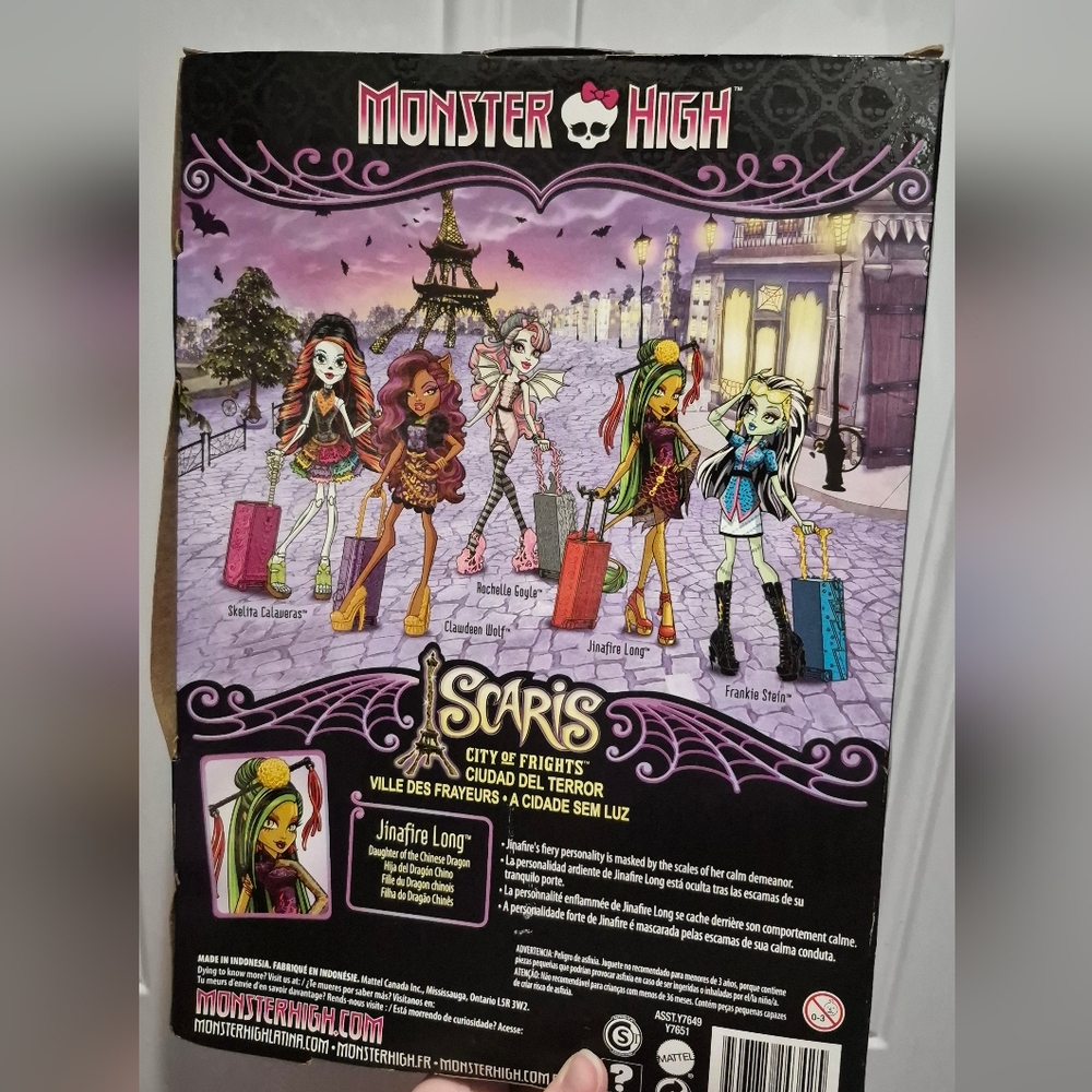 Vintage Monster High Jinafire Long SCARIS Doll IN BOX- Green and Gold - Picture 3 of 9